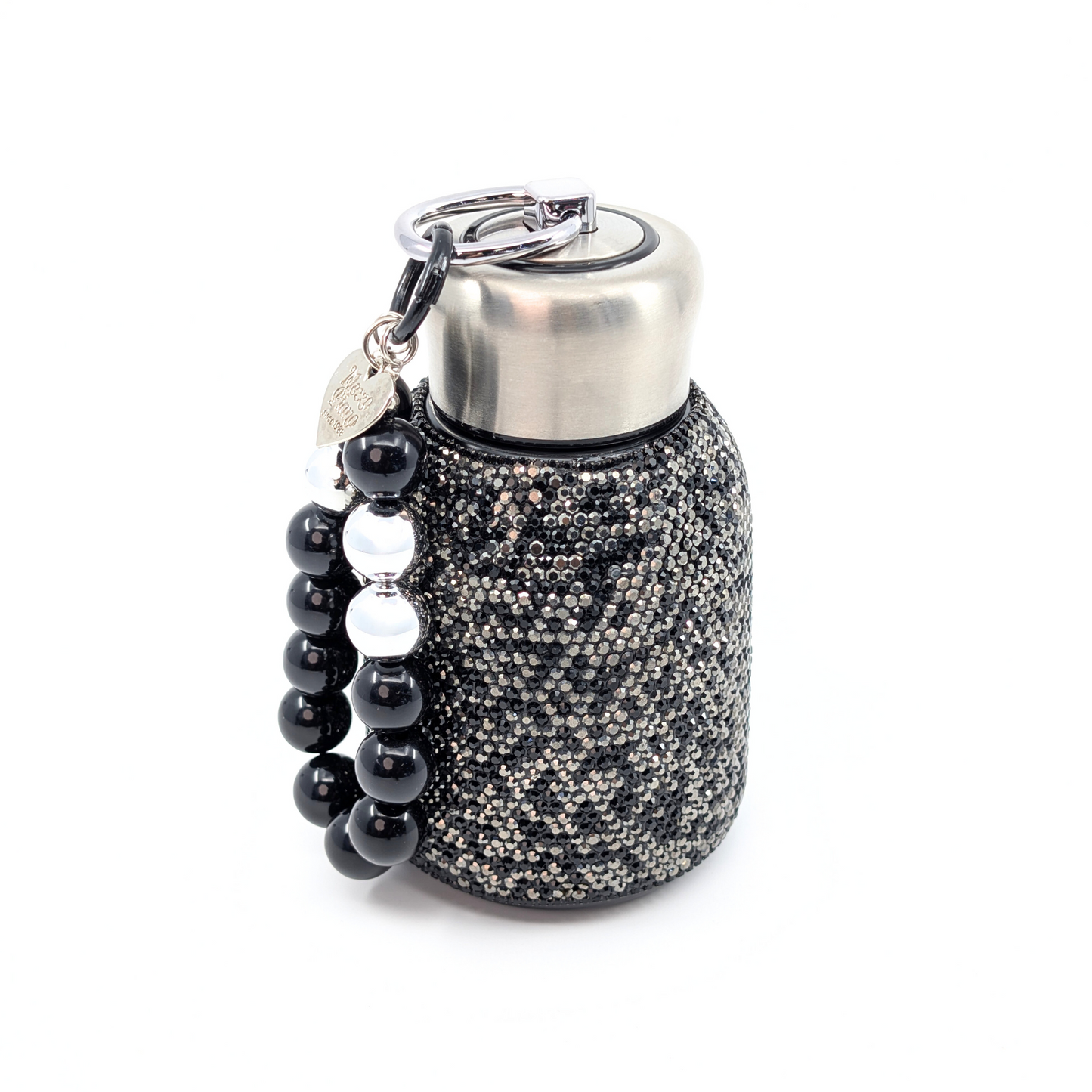 Pearl Chain Sparkly Rhinestone Stainless Steel Water Bottle