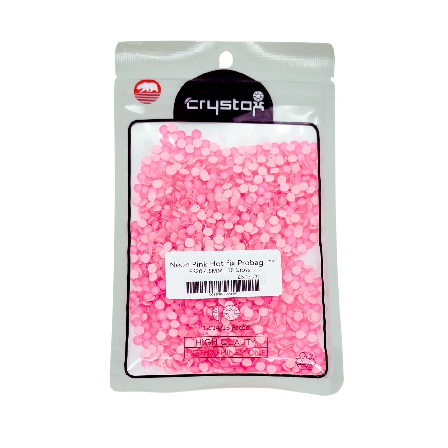 Neon Pink Hot-fix Rhinestone | CrystAX **