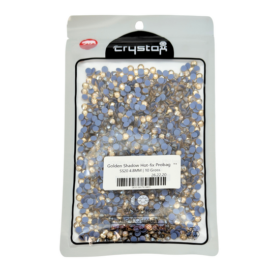 Golden Shadow Hot-fix Rhinestone Probag | CrystAX **