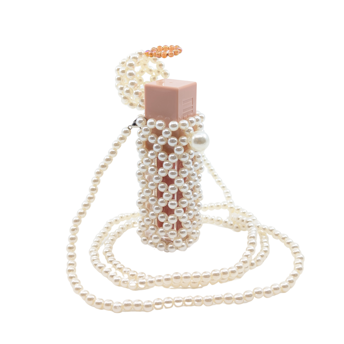 Decorative Pearl Small Lipstick Case