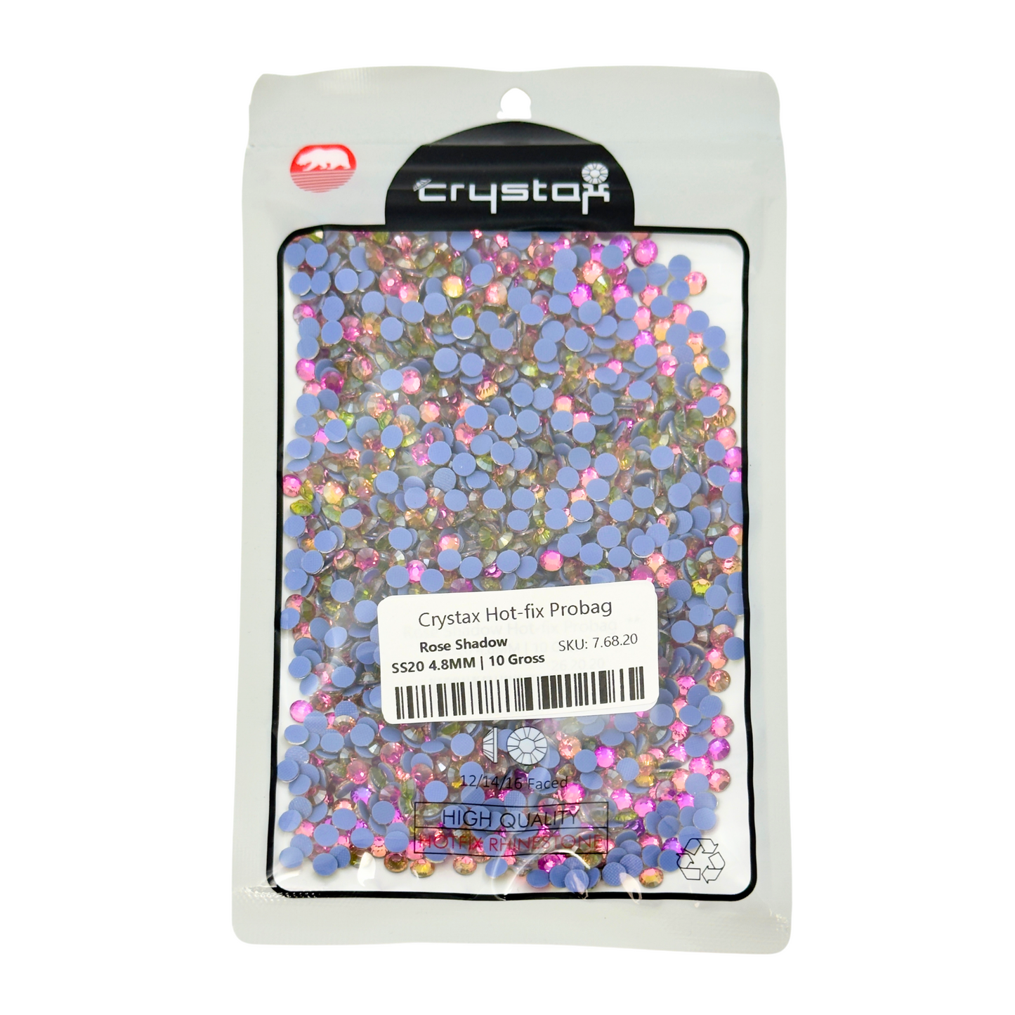 Rose Shadow Hot-fix Rhinestone | CrystAX **