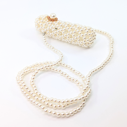 Decorative Pearl Small Lipstick Case