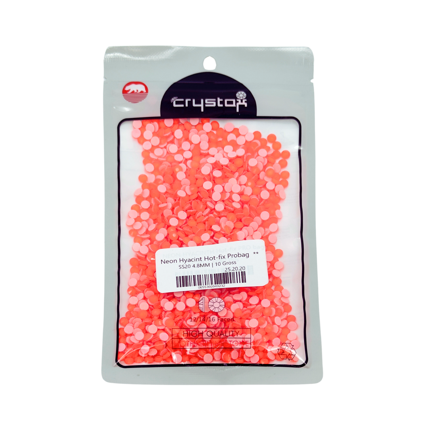 Neon Hyacint Hot-fix Rhinestone | CrystAX **