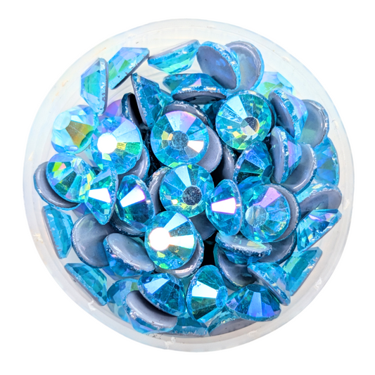 Aquamarine AB Hot-fix Rhinestone Probag | CrystAX*