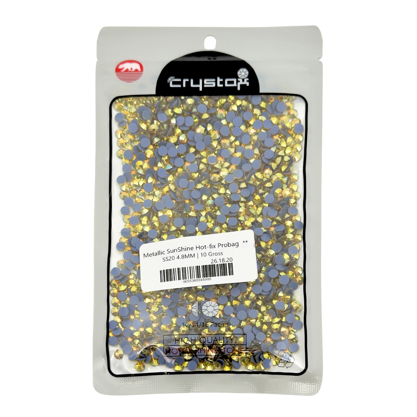 Metallic SunShine Hot-fix Rhinestone | CrystAX **