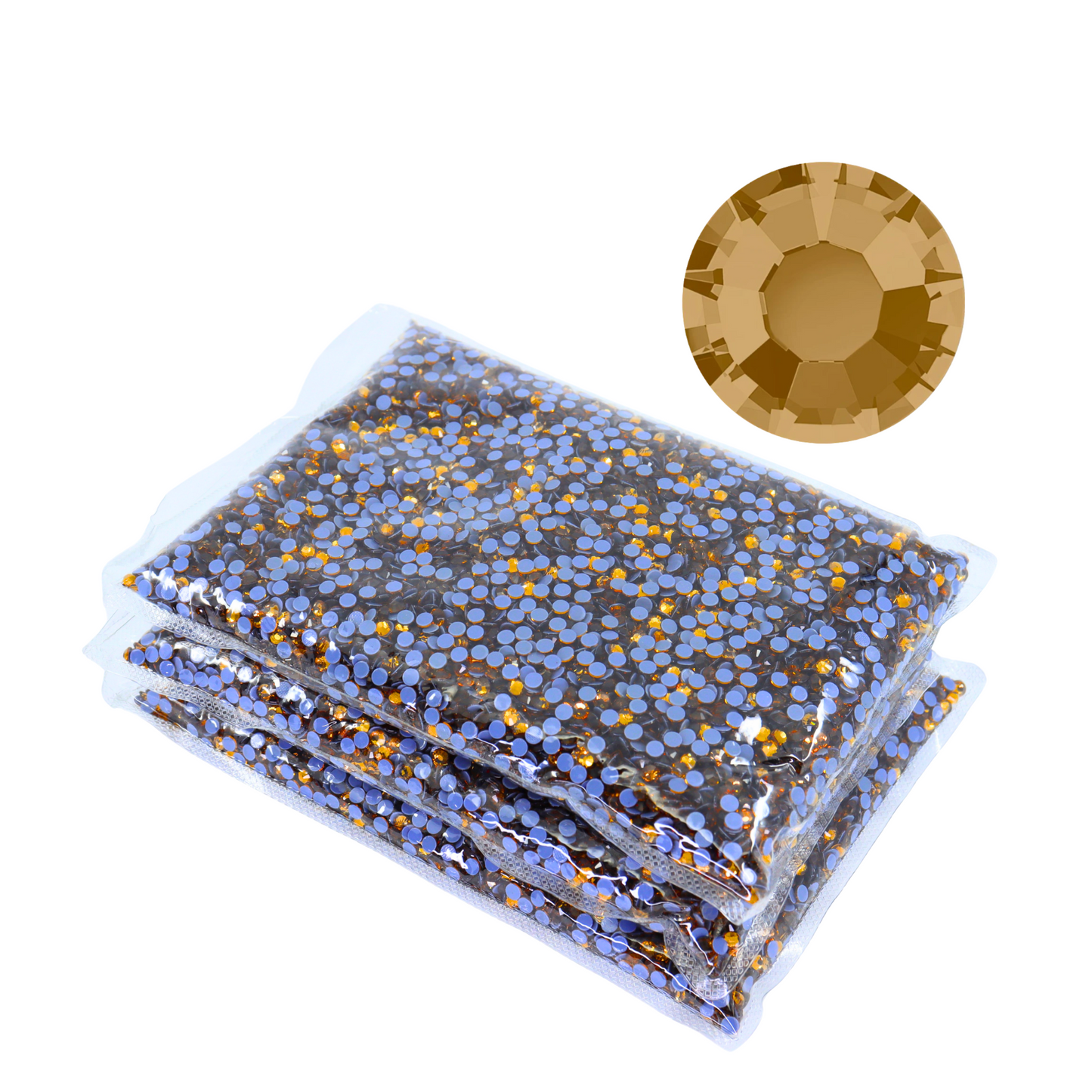 Lt.Col.Topaz Hot-fix Rhinestone Polybag | CrystAX