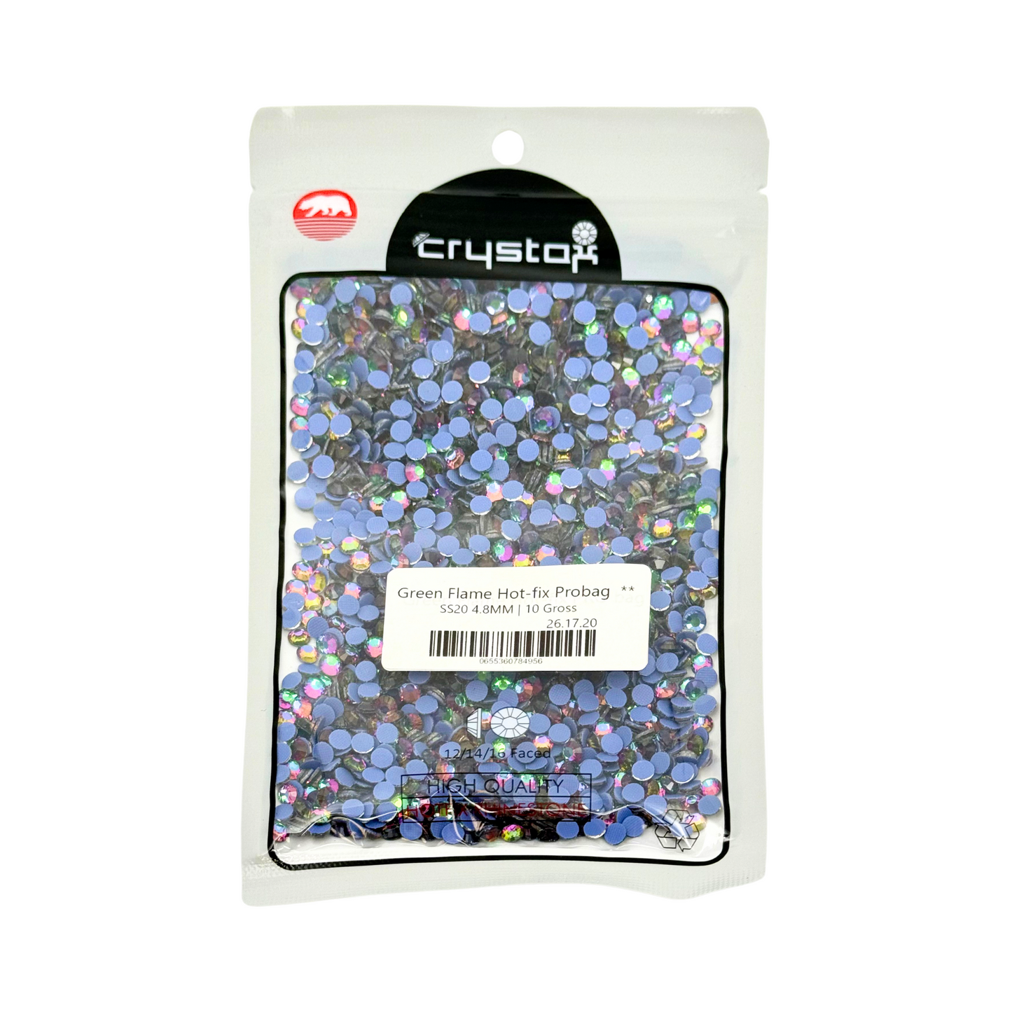 Green Flame Hot-fix Rhinestone | CrystAX **
