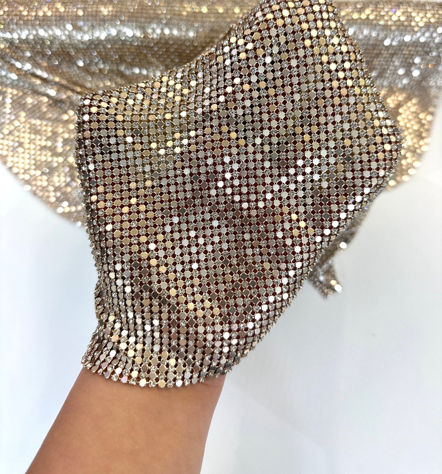 Flat & Rhinestone Hotfix Aluminum Mesh | 3mm (SS7.5 Rhinestone) – Sparkly Craft Material