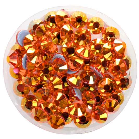 Gold orange AB Hot-fix Rhinestone Minibag | CrystAX*