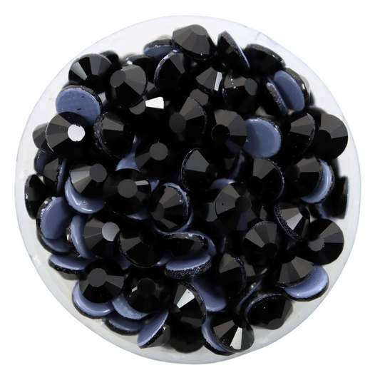 Jet (Black) Hot-fix Rhinestone Polybag | CrystAX
