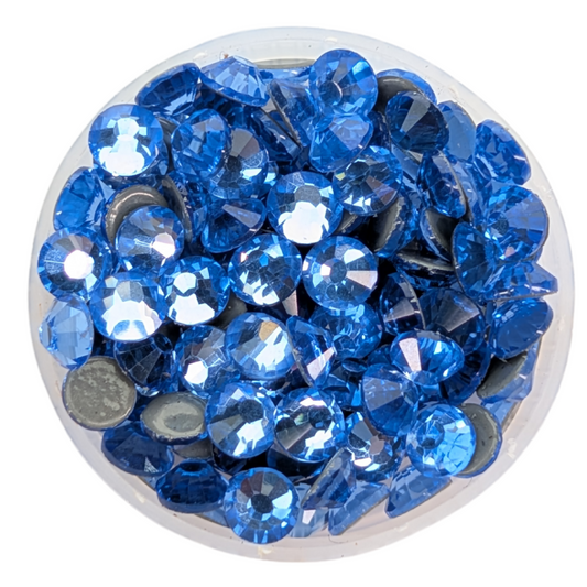 Lt.Sapphire Hot-fix Rhinestone Minibag | CrystAX