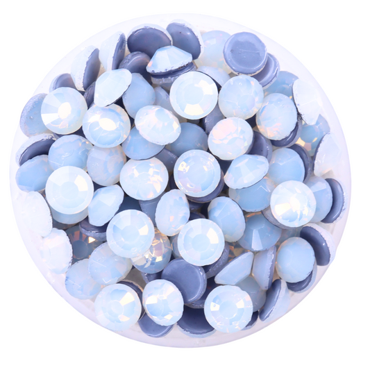 White Opal Hot-fix Rhinestone Minibag | CrystAX**