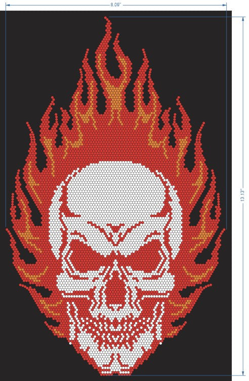 21015 Skull With Flames