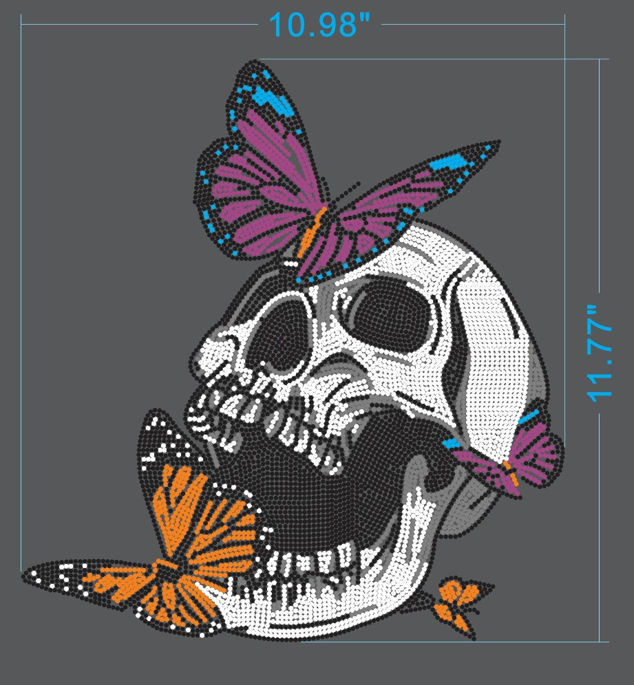 21099 Skull With Butterfly