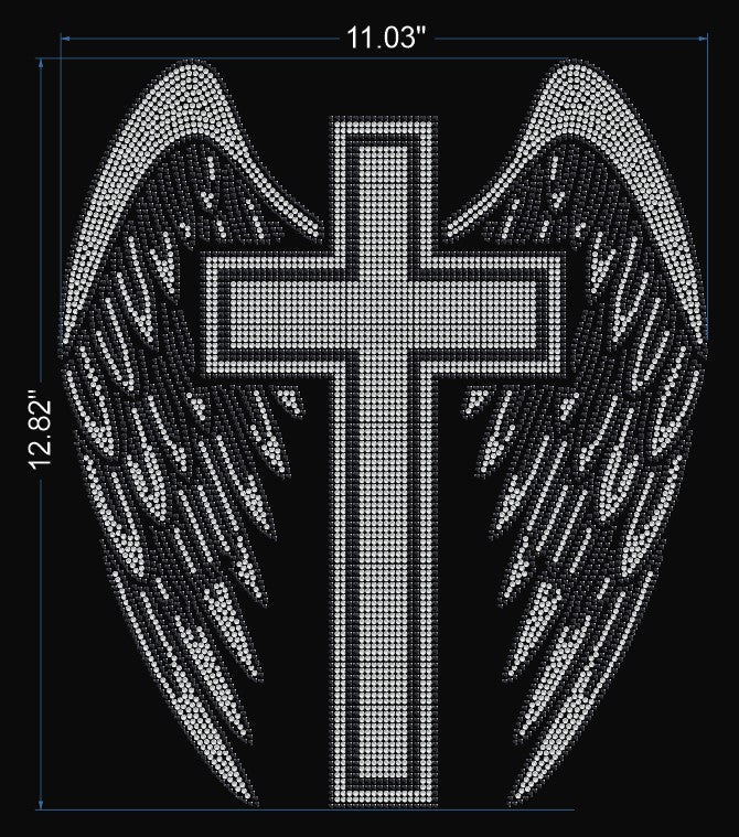 22012 Cross With Wings