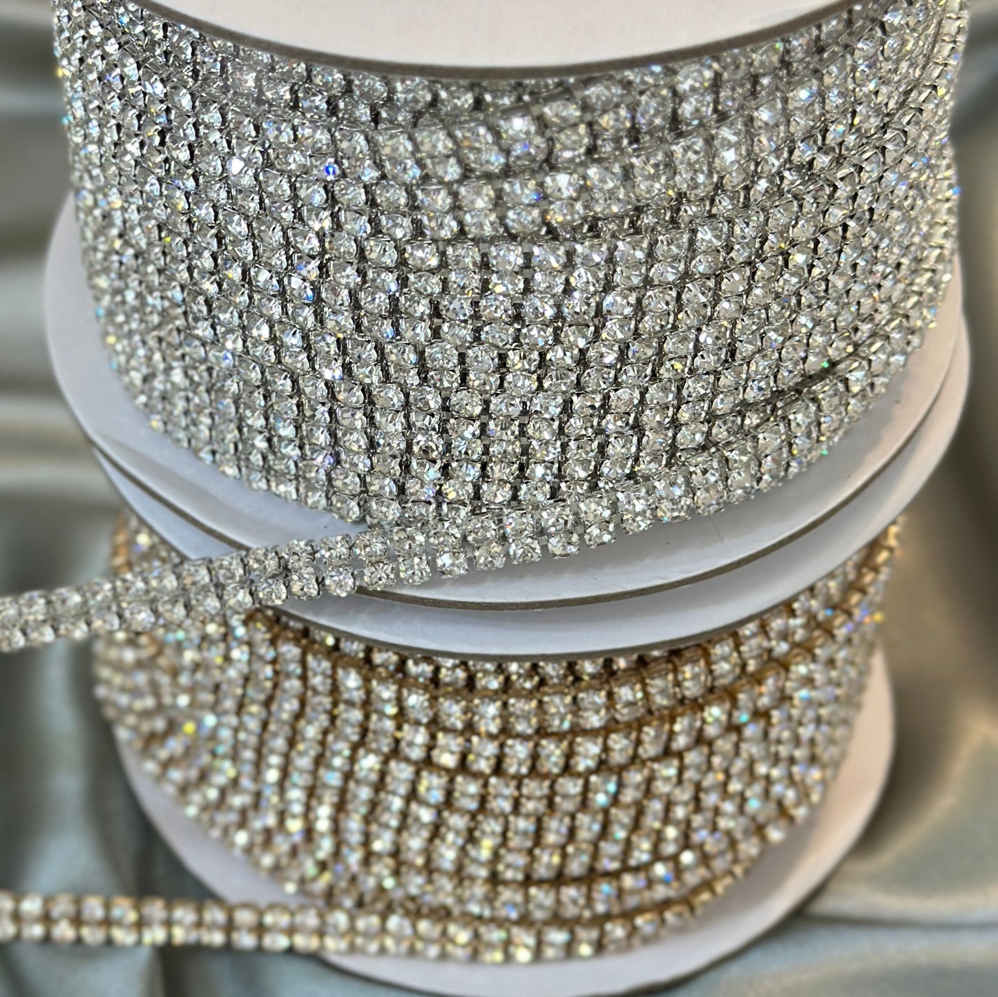 SS16 two lines rhinestones trim LA-2013 by yard