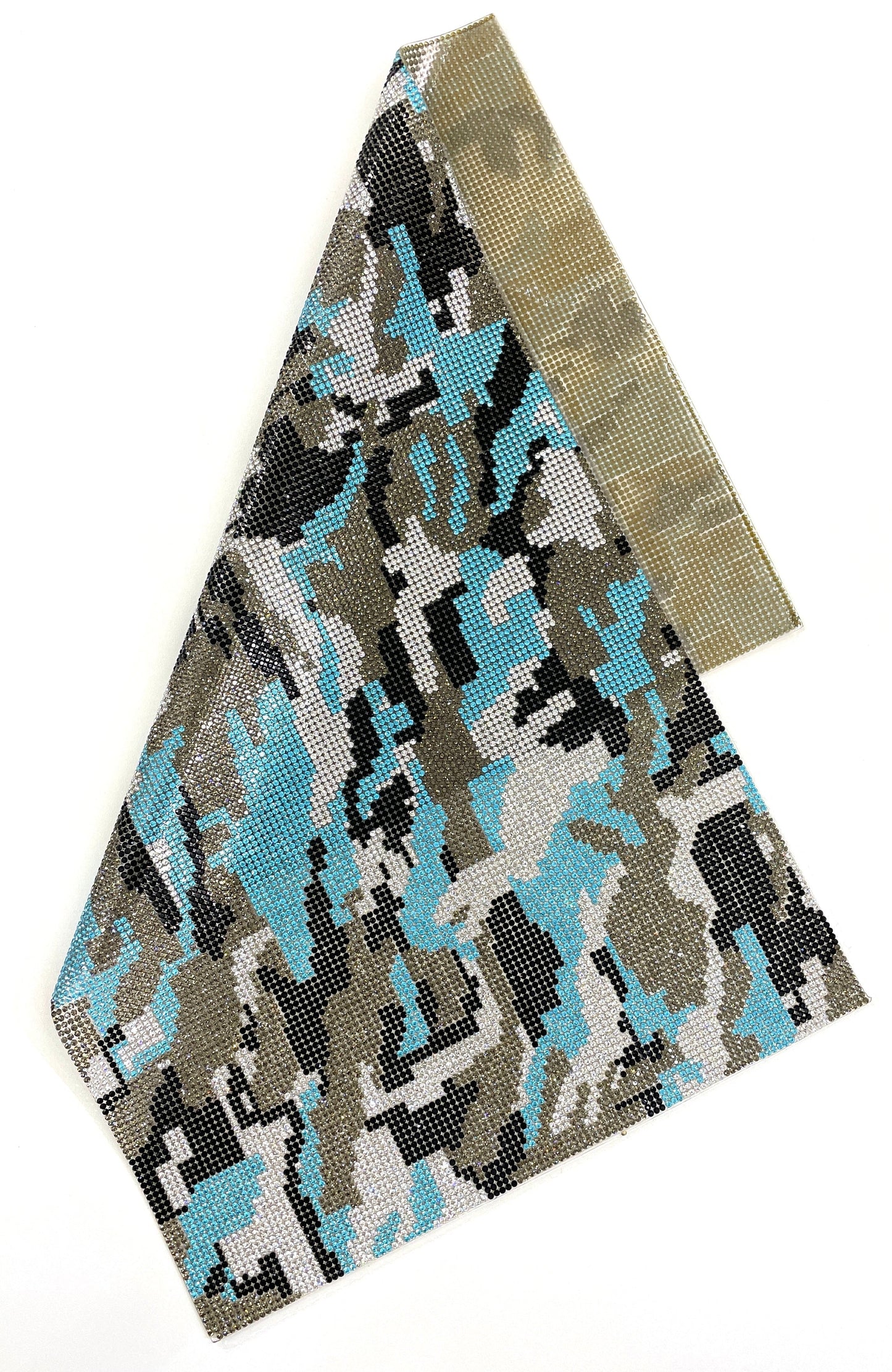 Camouflage Rhinestone Mesh | 9 ½” x 15 ½” Sheet CLERANCE