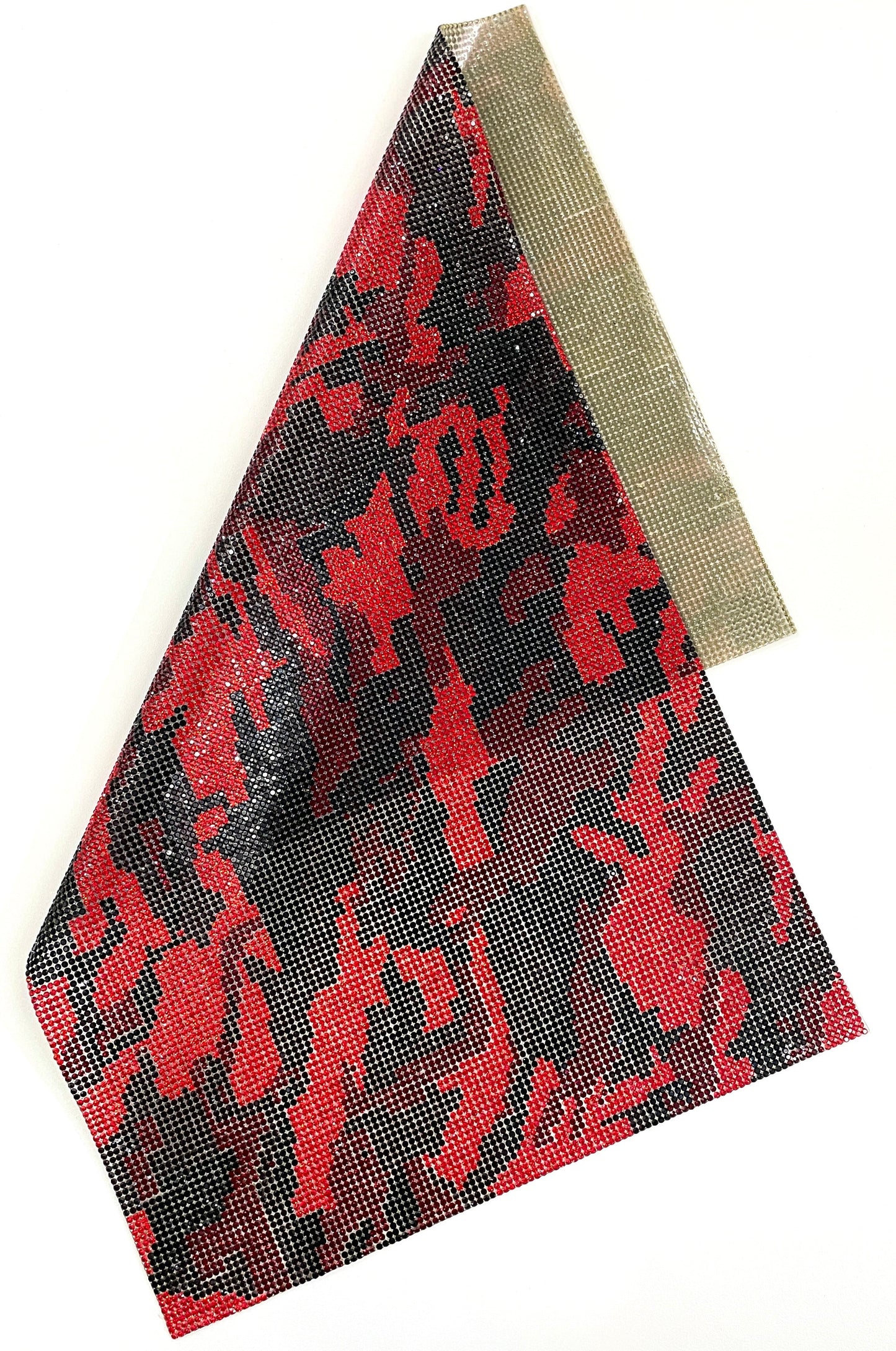 Camouflage Rhinestone Mesh | 9 ½” x 15 ½” Sheet CLERANCE