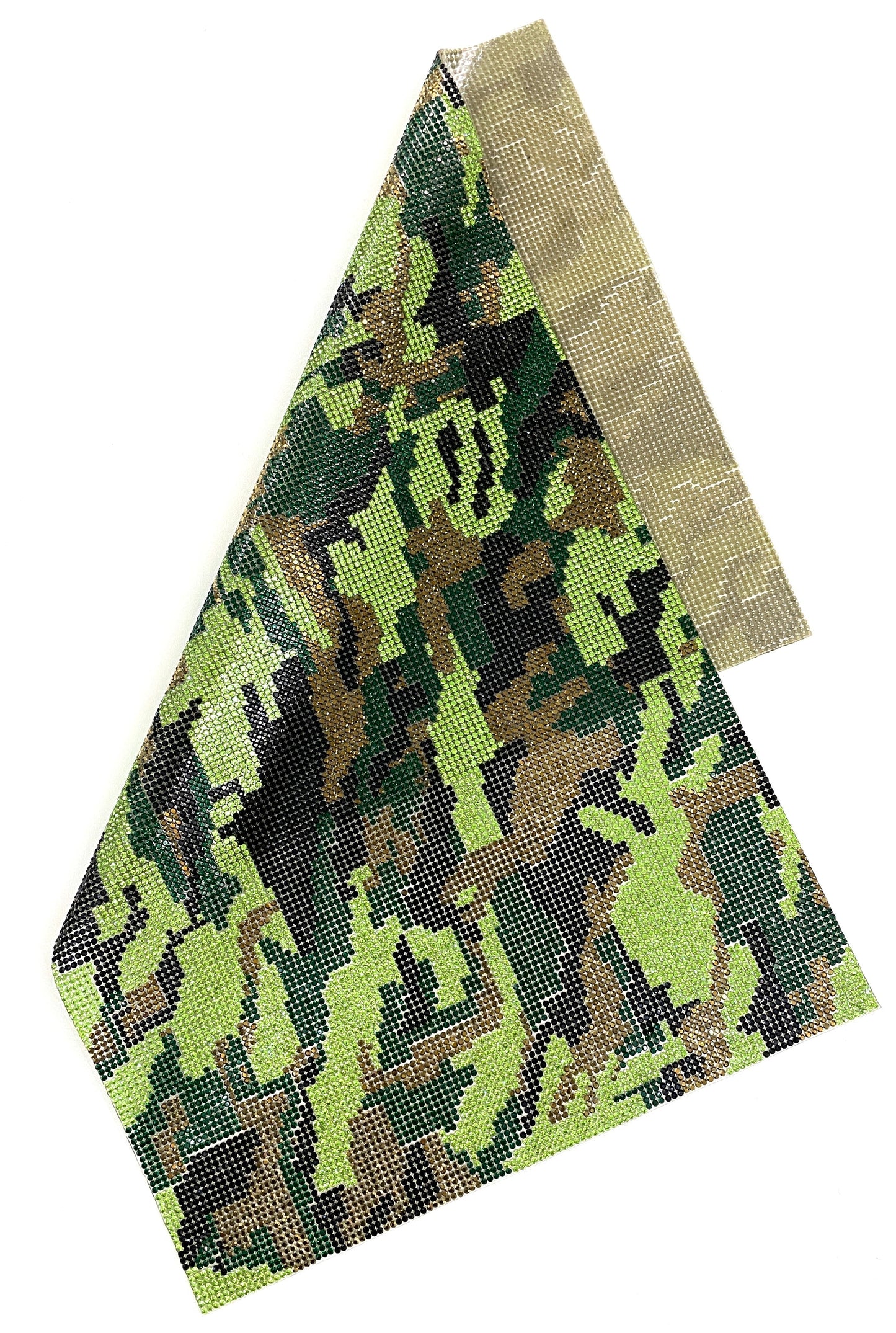 Camouflage Rhinestone Mesh | 9 ½” x 15 ½” Sheet CLERANCE