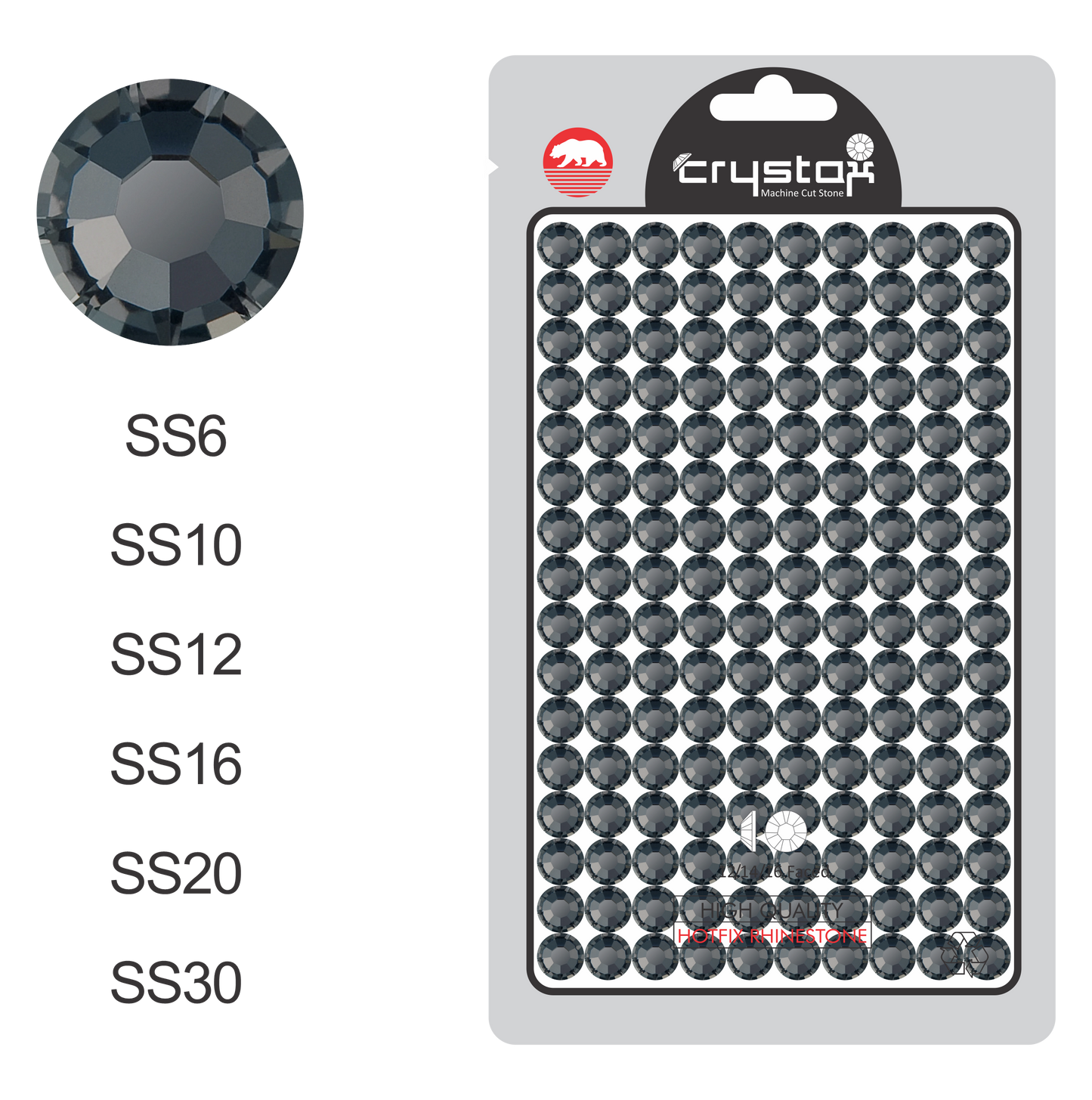 Black Diamond Hot-fix Rhinestone Probag | CrystAX