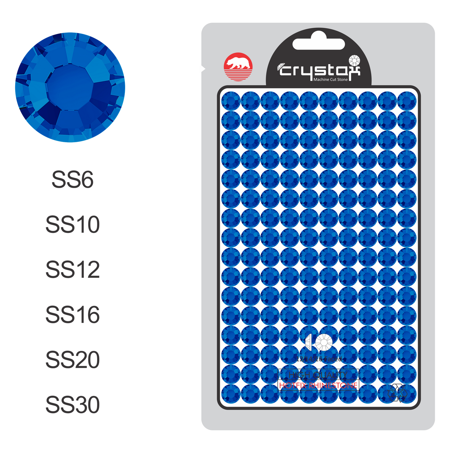 Capri Blue Hot-fix Rhinestone Probag | CrystAX