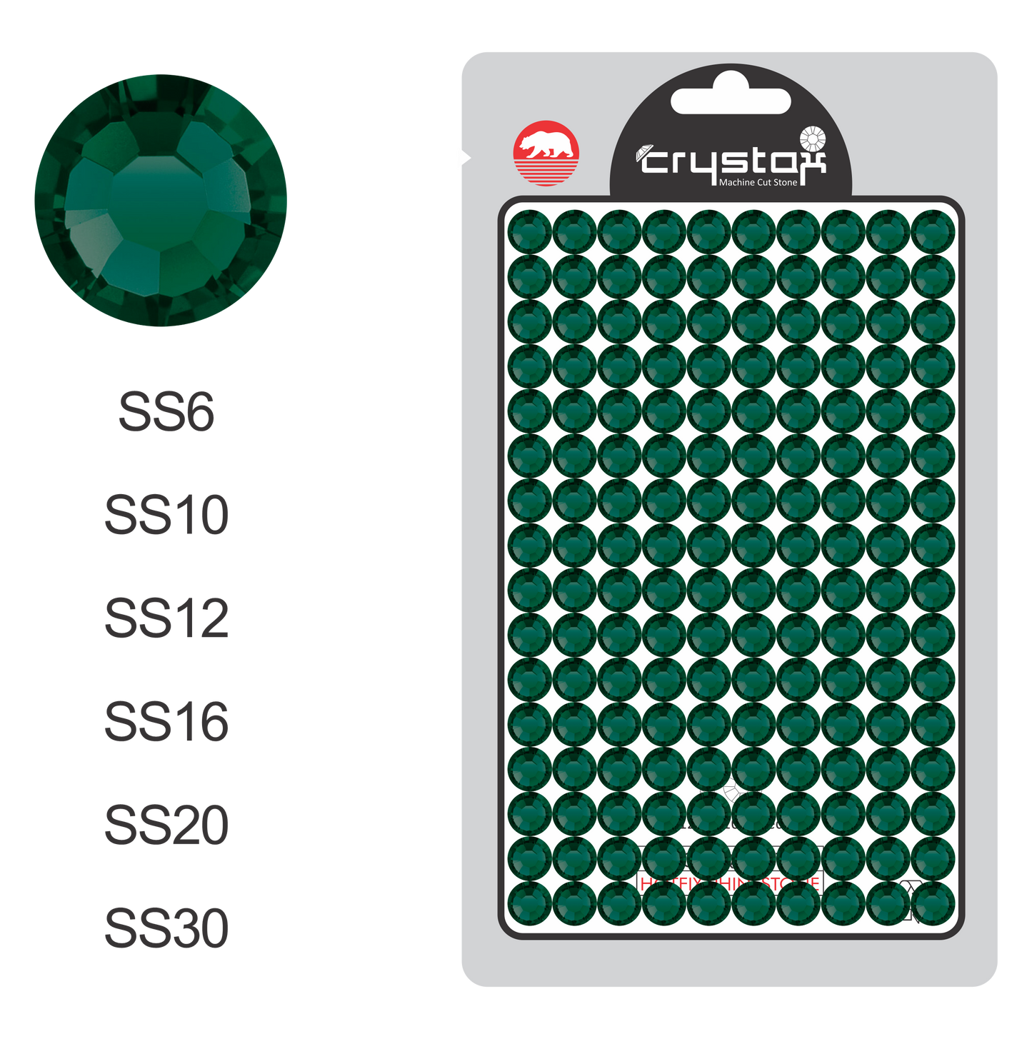 Emerald Hot-fix Rhinestone Probag | CrystAX