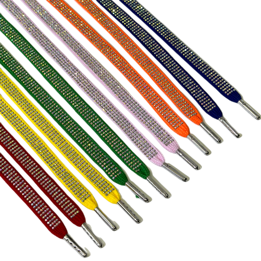 Rhinestone Flat Shoelace | 5mm x 110cm