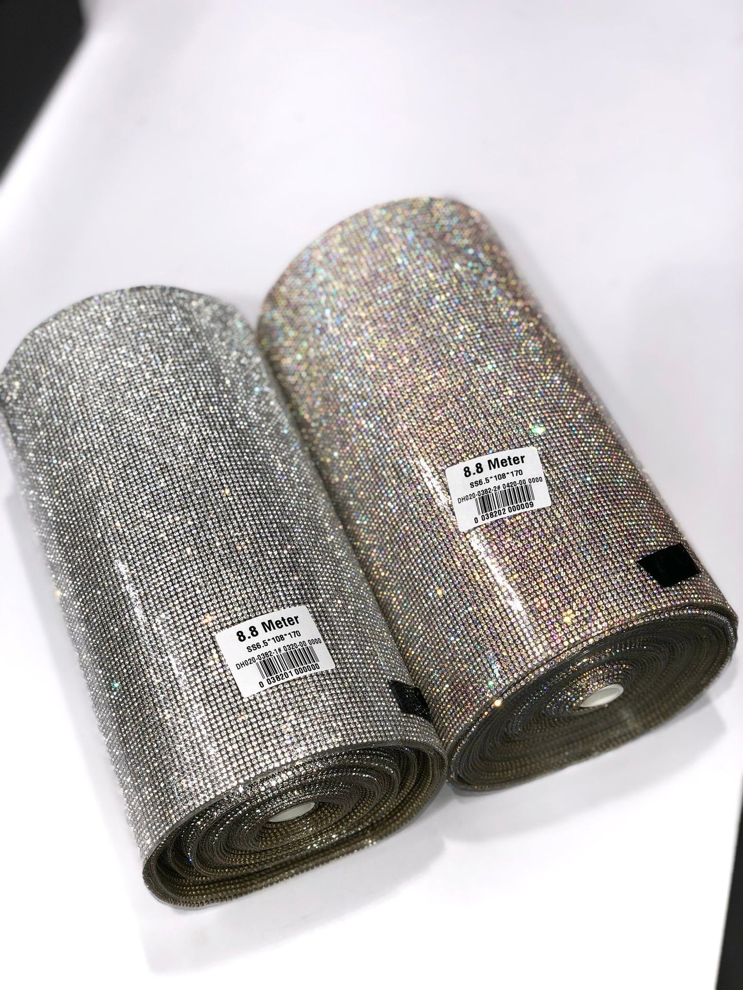 9.5" x 9.5" Yards Iron on Rhinestone Mesh Roll
