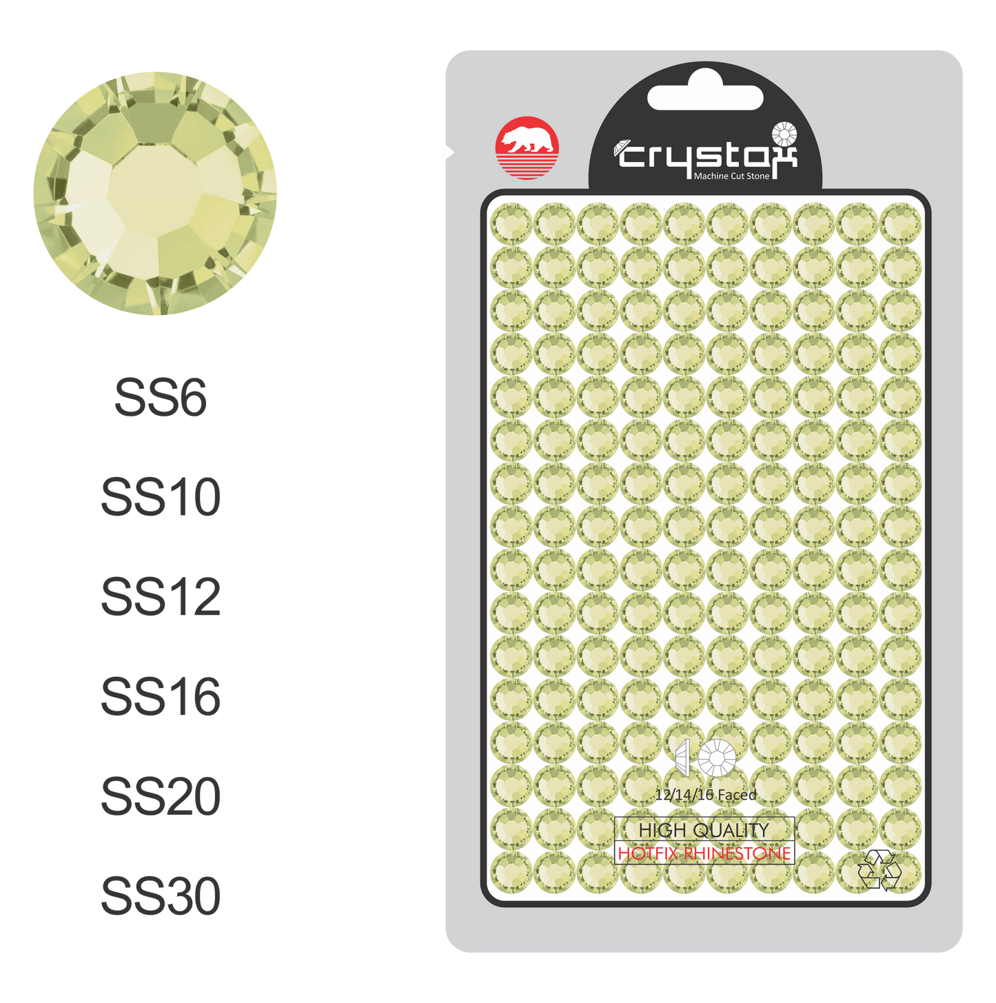 Jonquil Hot-fix Rhinestone Probag | CrystAX