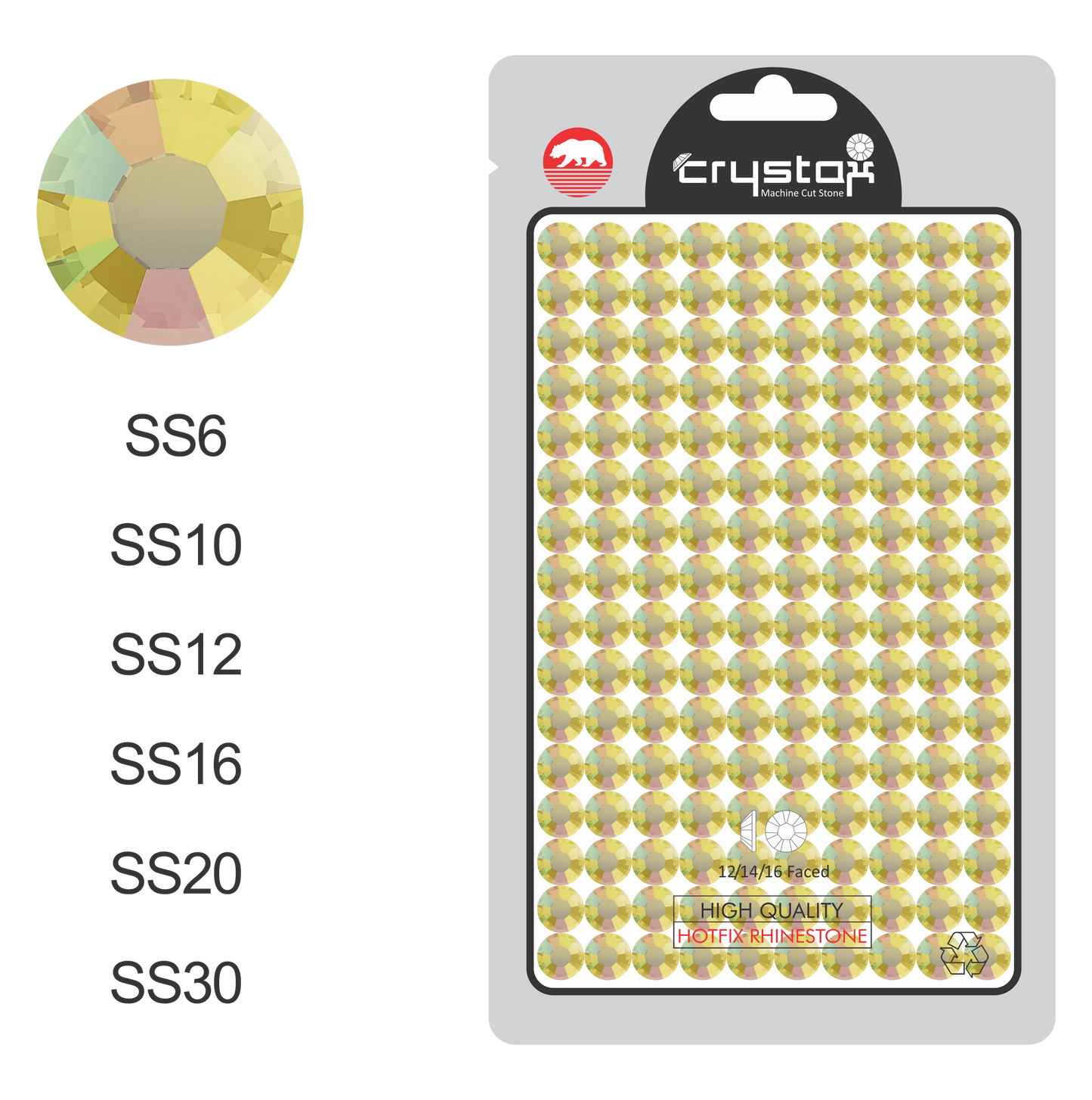 Jonquil AB Hot-fix Rhinestone Probag | CrystAX*