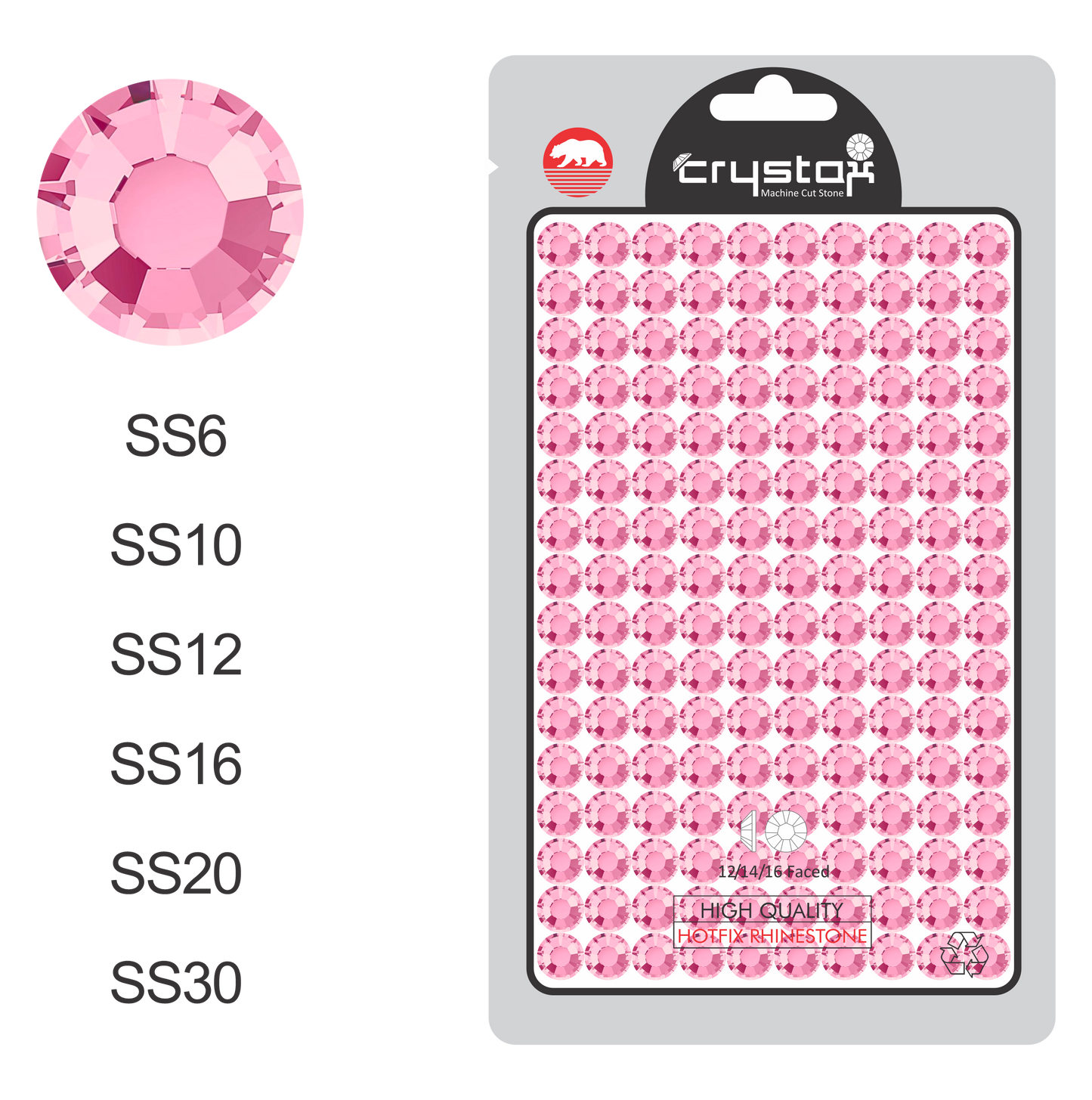 Pink Hot-fix Rhinestone Probag | CrystAX**