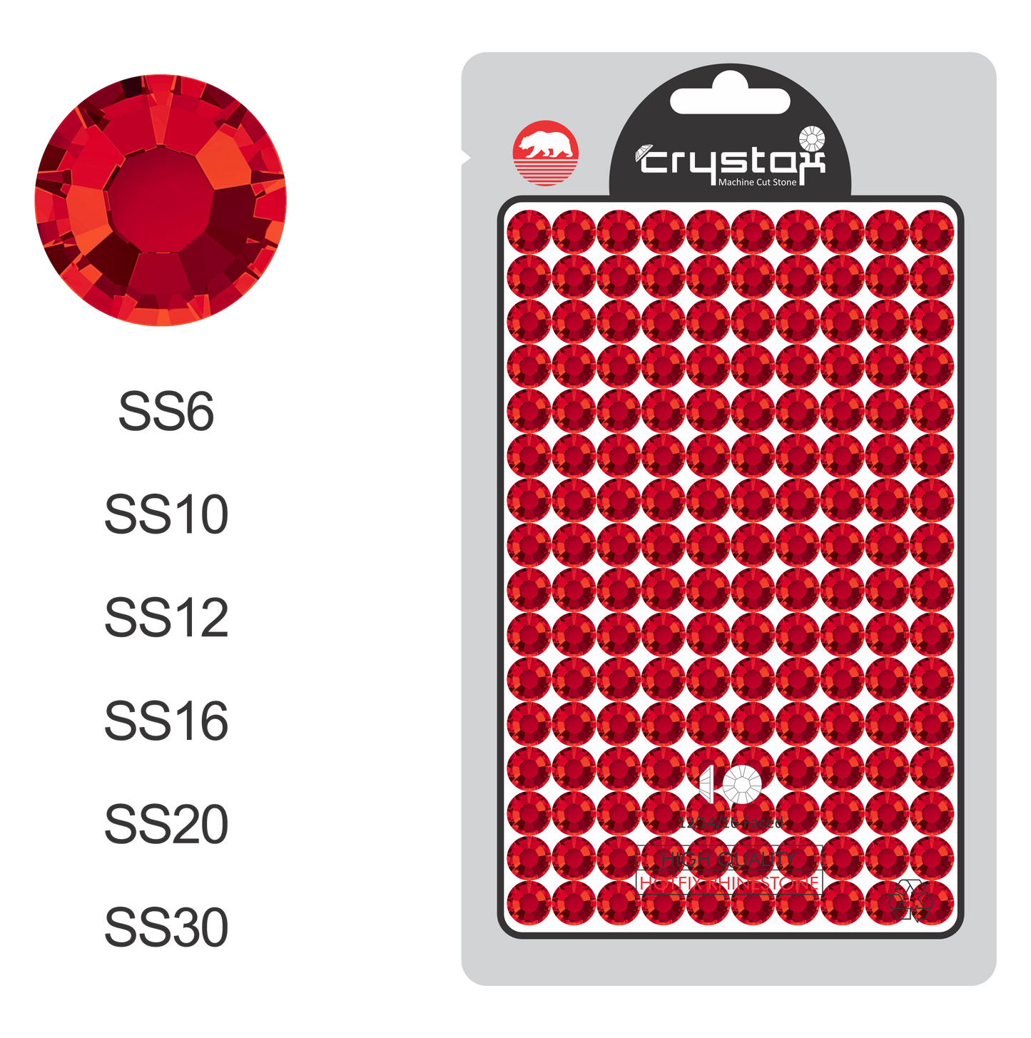 Siam Hot-fix Rhinestone Probag | CrystAX*
