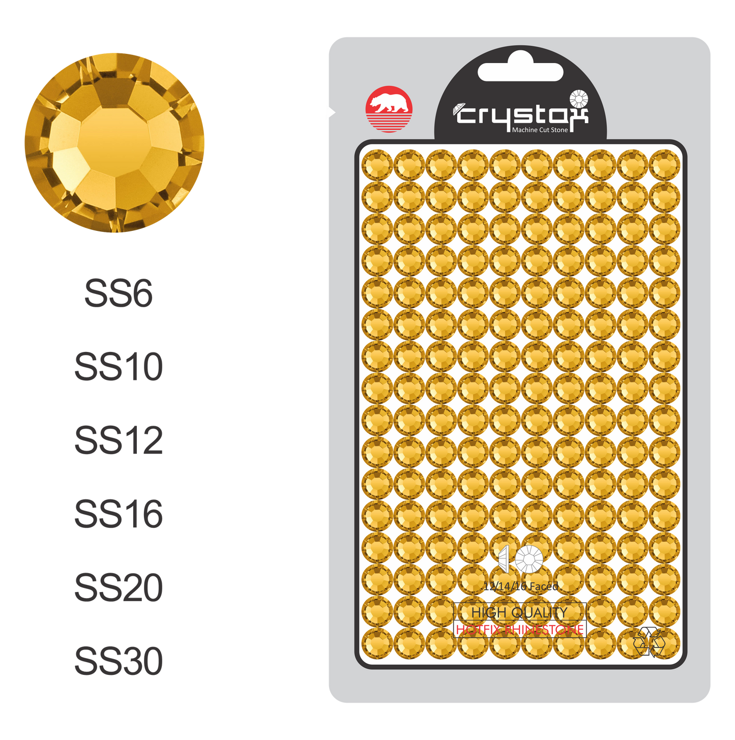 Topaz Hot-fix Rhinestone Probag | CrystAX