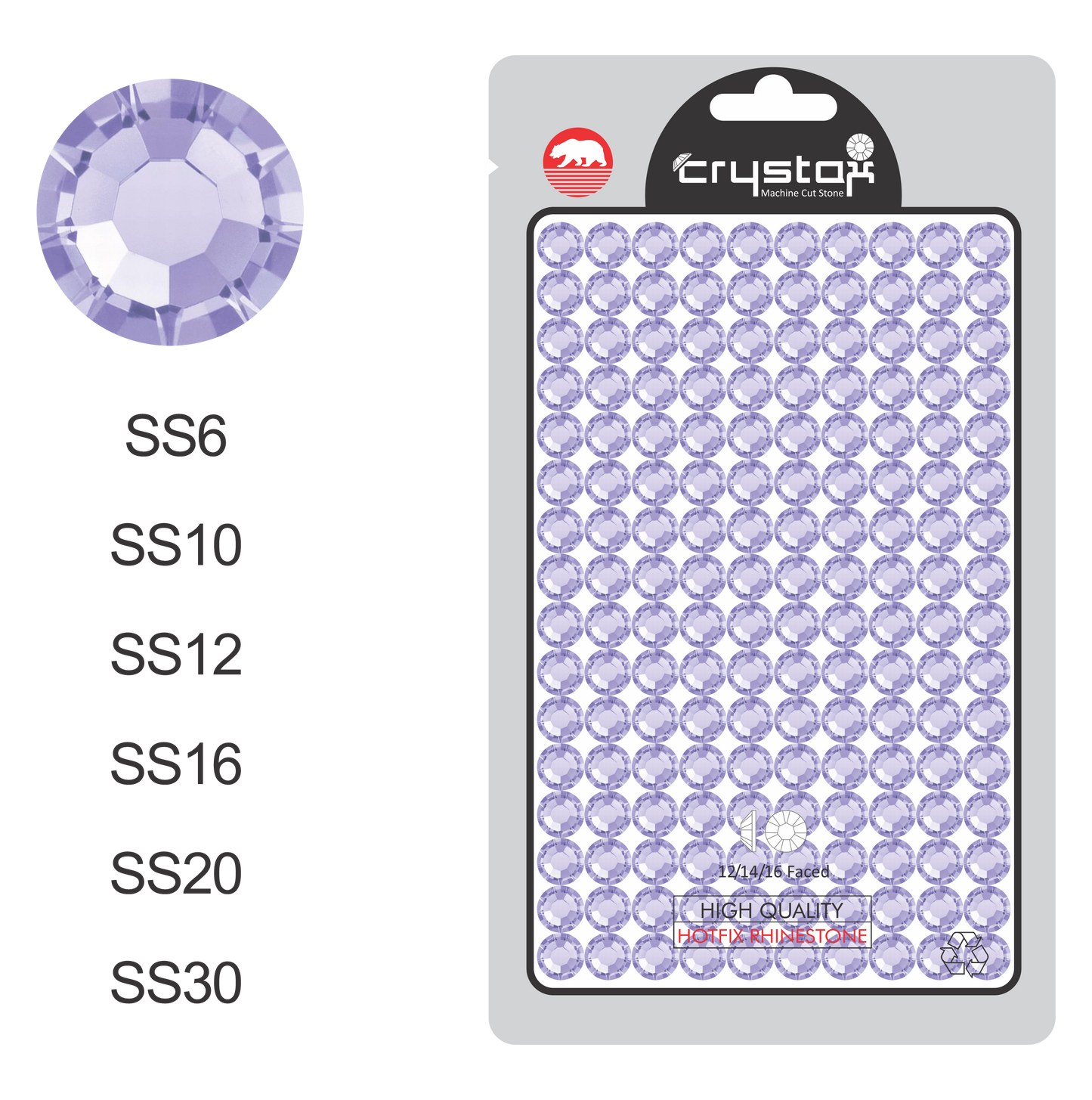 Violet Hot-fix Rhinestone Probag | CrystAX***