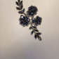 2502566 Rhinestone Midnight Flower Applique