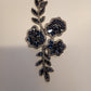 2502566 Rhinestone Midnight Flower Applique