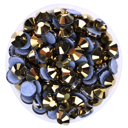 Gold Hematite Hot-fix Rhinestone Probag | CrystAX