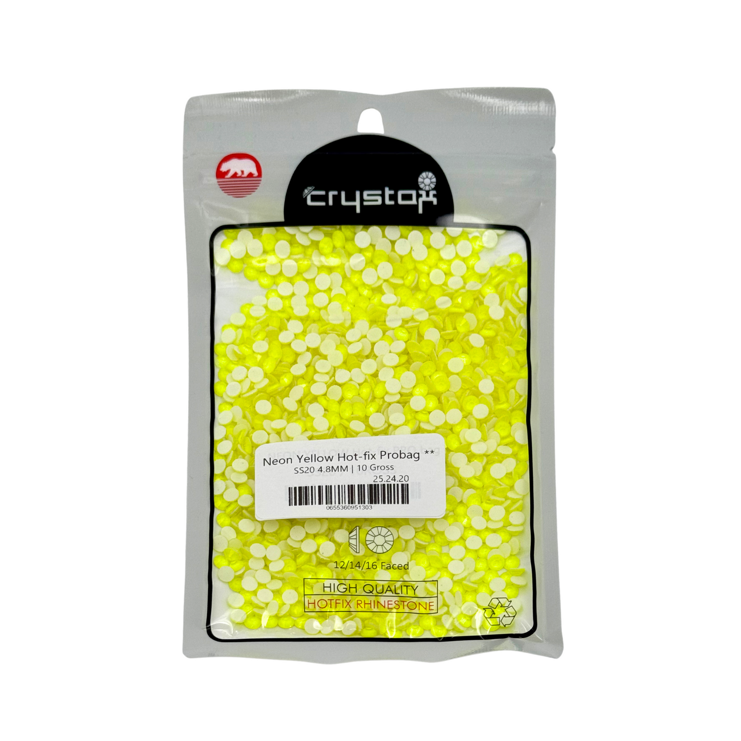 Neon Yellow Hot-fix Rhinestone | CrystAX **