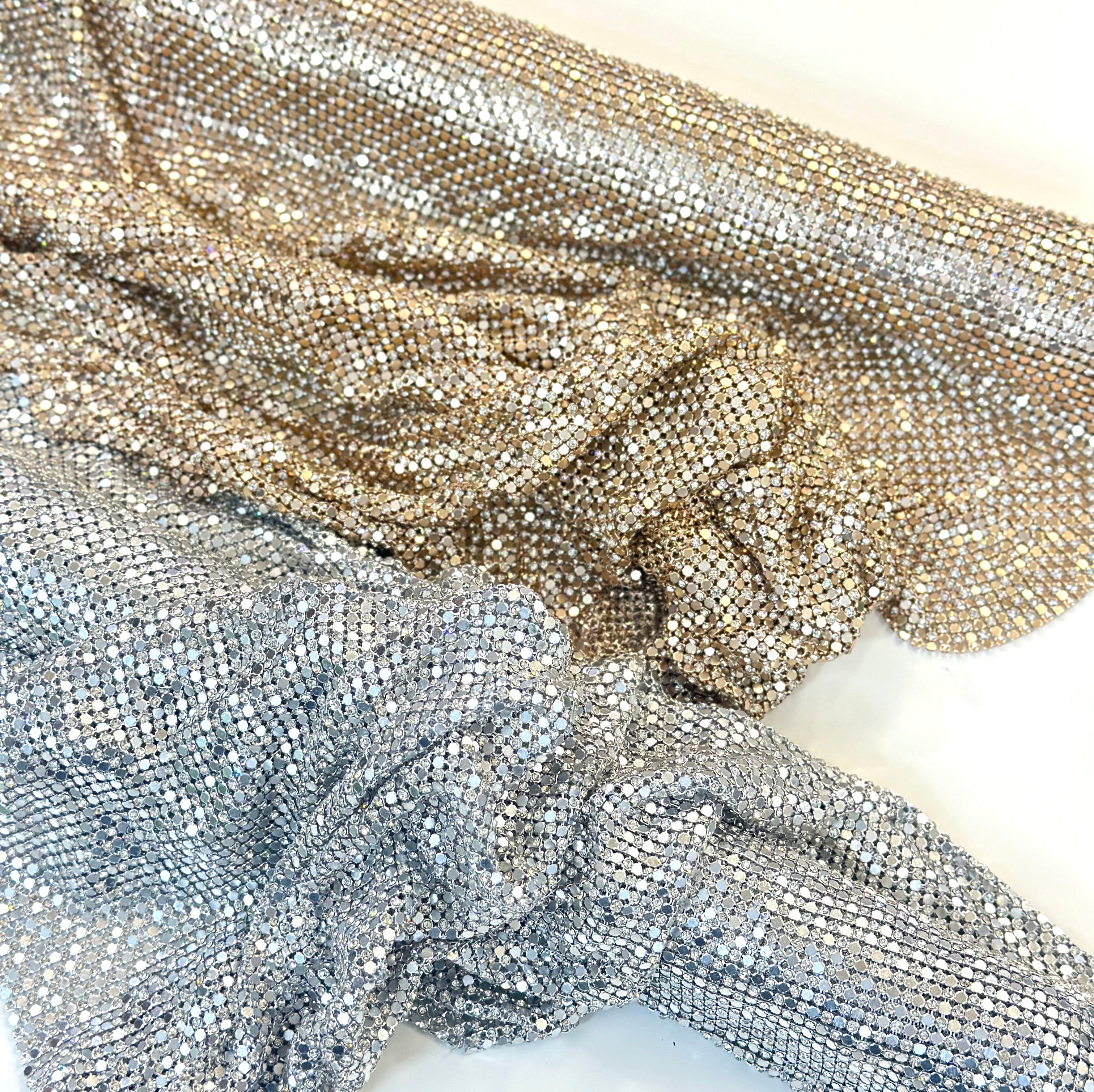 Large Rhinestone Mesh Flat & Rhinestone Hotfix Aluminum Mesh | 3mm (SS7.5 Rhinestone) – Spar ...