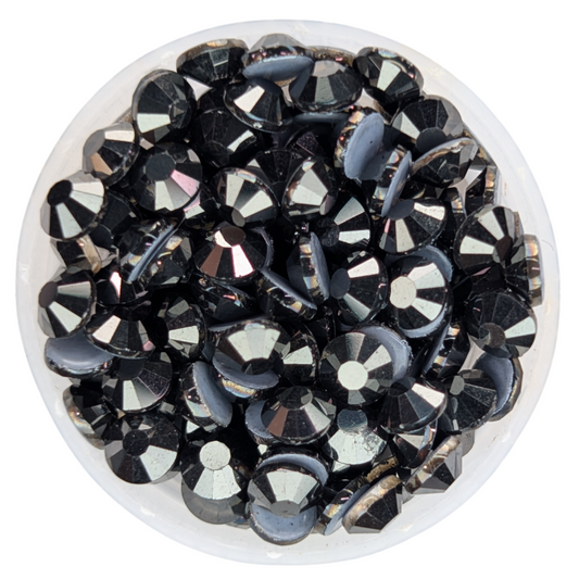 Dark Hematite Hot-fix Rhinestone Minibag | CrystAX