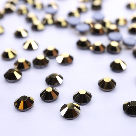 Gold Hematite Hot-fix Rhinestone Probag | CrystAX
