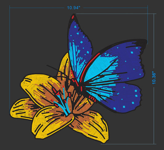 21097 Flower With Butterfly