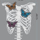 22003 Ribcage With Butterflies