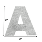 2" Exclusive Rhinestone Mesh Hot-Fix Letters