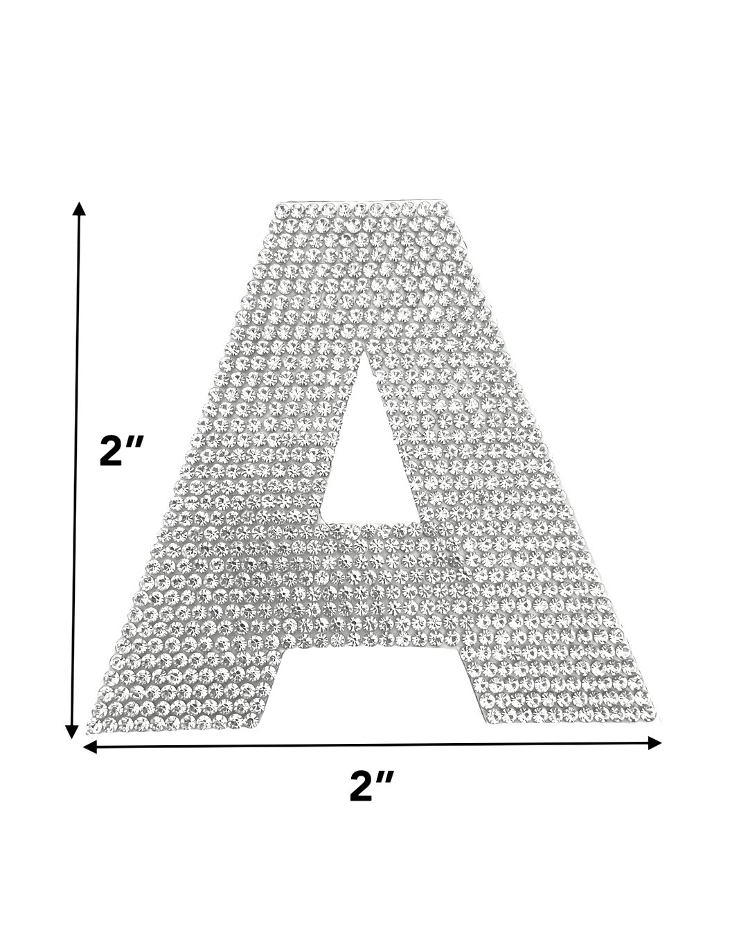 2" Exclusive Rhinestone Mesh Hot-Fix Letters