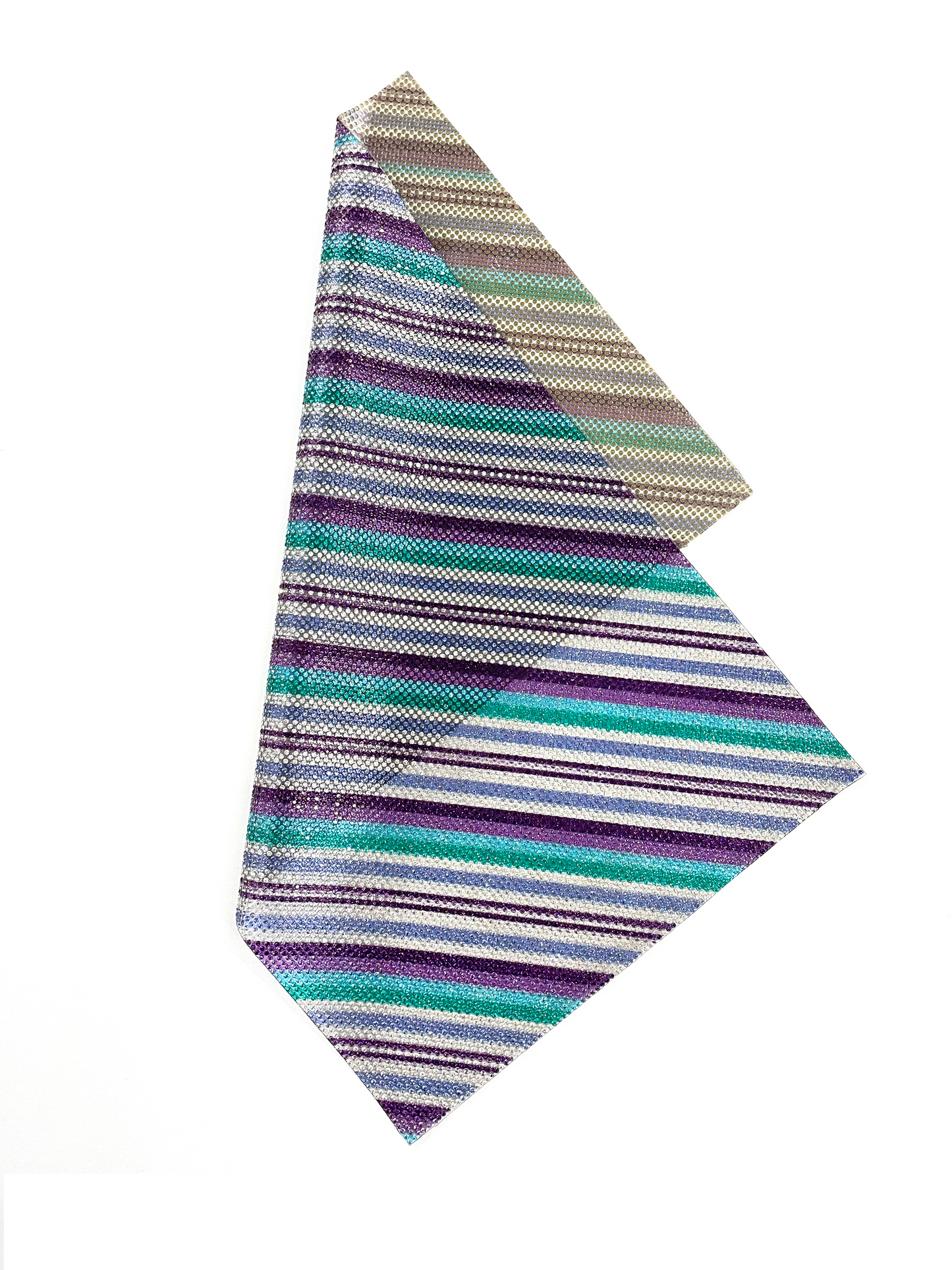 Rainbow pattern Rhinestone Mesh | 9 ½” x 15 ½” Sheet