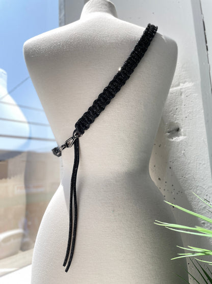 Rhinestone Braided Strap