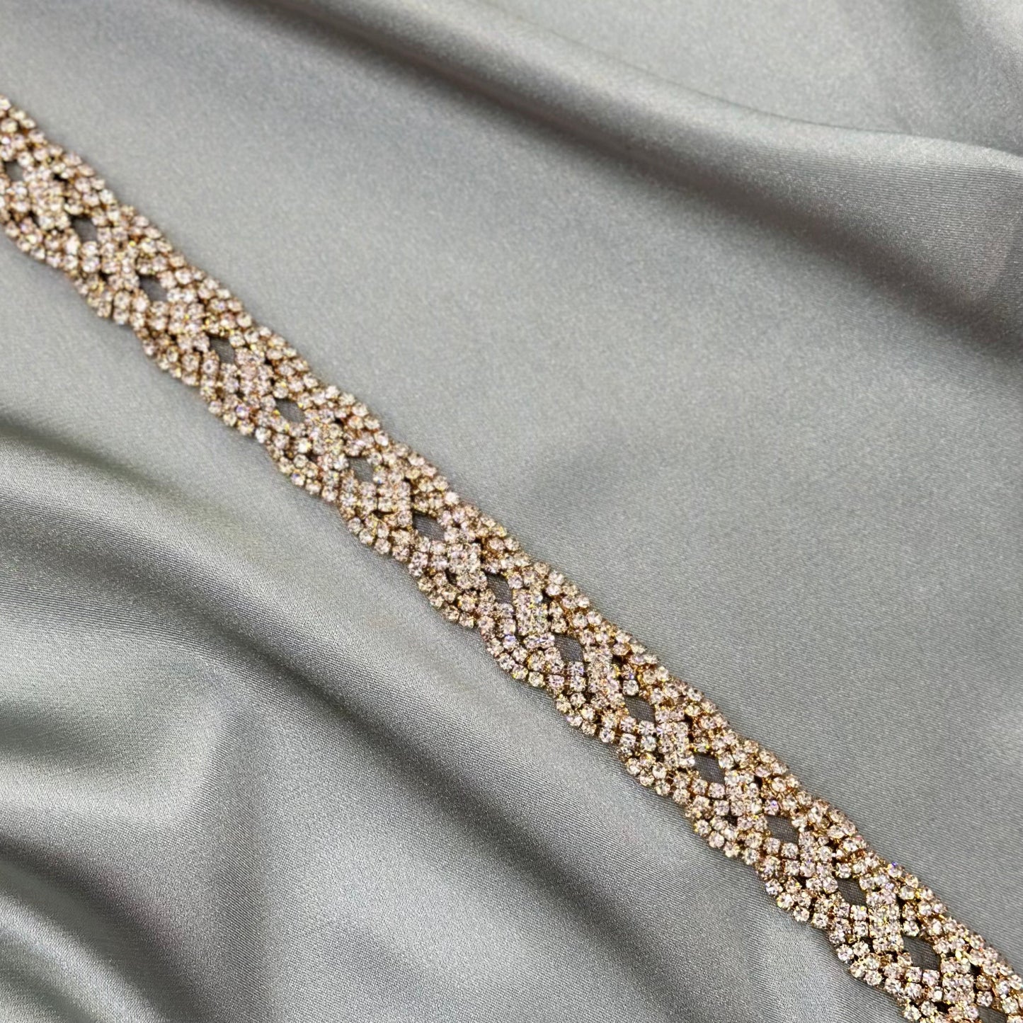 Rhinestone braided trim LA-289 by yard