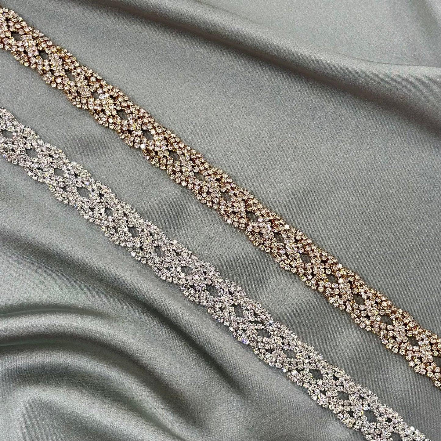 Rhinestone braided trim LA-289 by yard