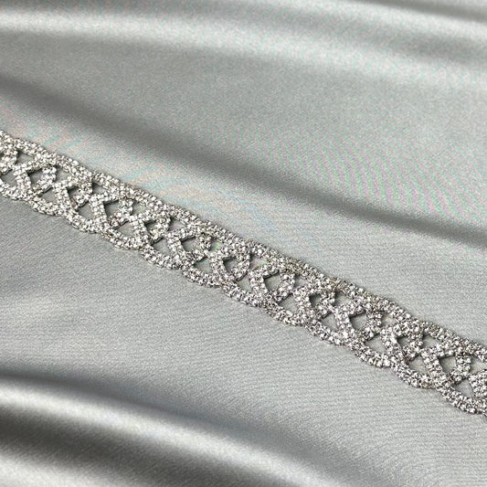 Rhinestone braided trim ML-048 by yard